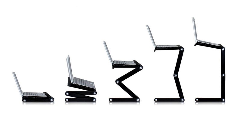 Zippace Adjustable Laptop Computer Lap Desk Portable Multifunctional Cooling Ergonomic Vented Table TV Bed Tray Stand Mount Holder (420 * 260mm, Black) - Image 4
